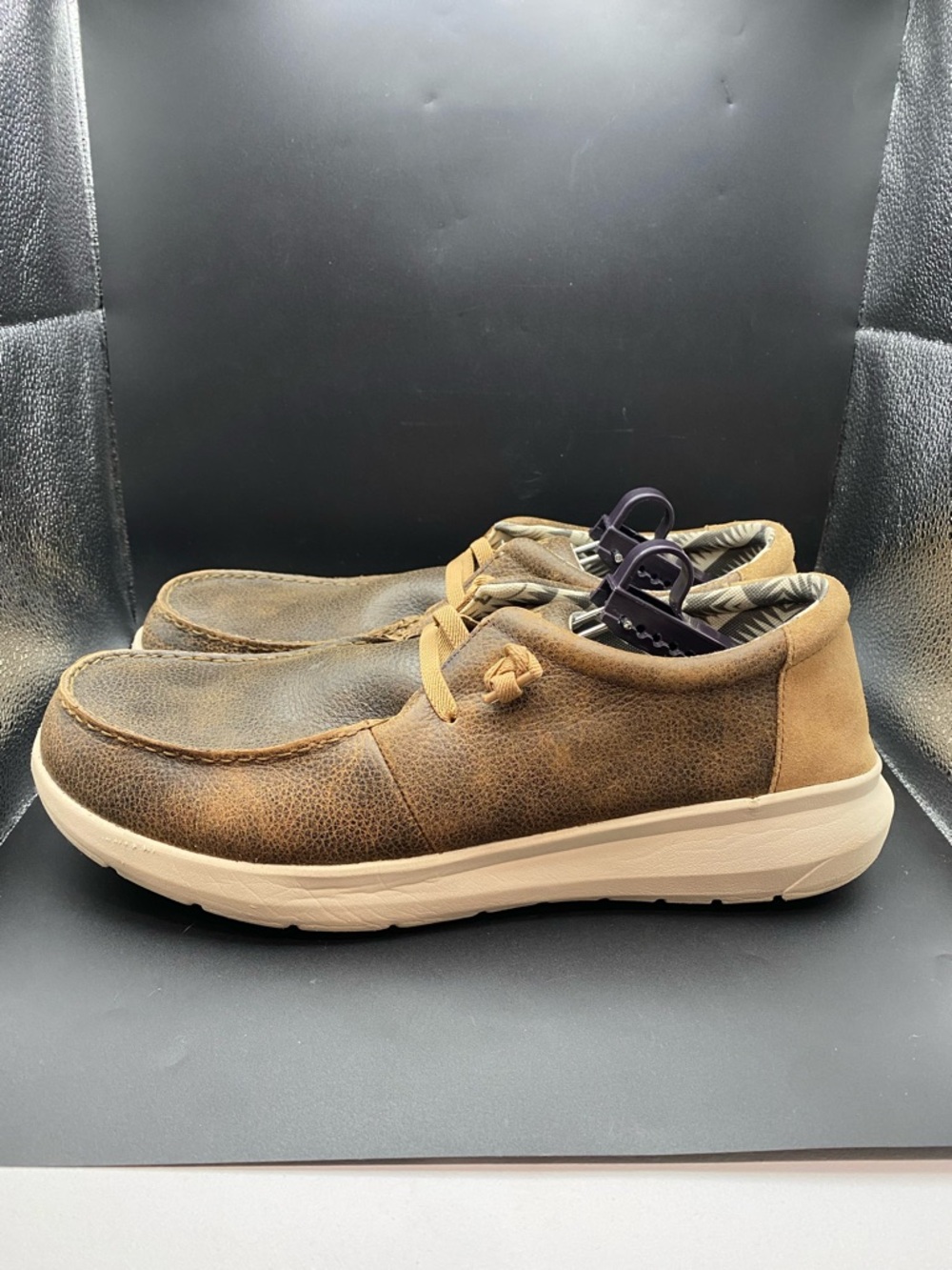 Ariat Mens Brown Leather Loafer Shoes Lace Up Style 10050976 Size US 15 D